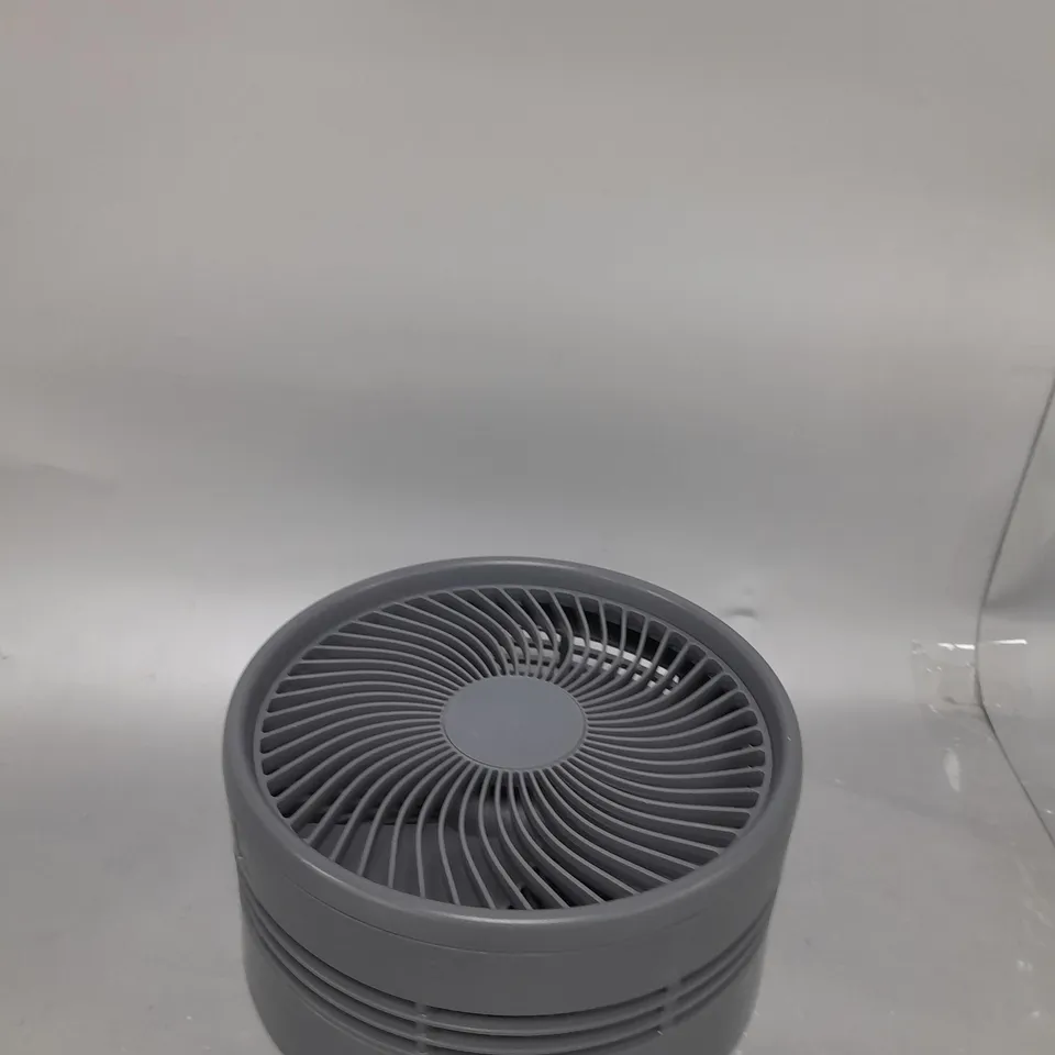 BOXED BELL & HOWELL RECHARGEABLE EXTENDABLE DESK & FLOOR FAN IN GREY