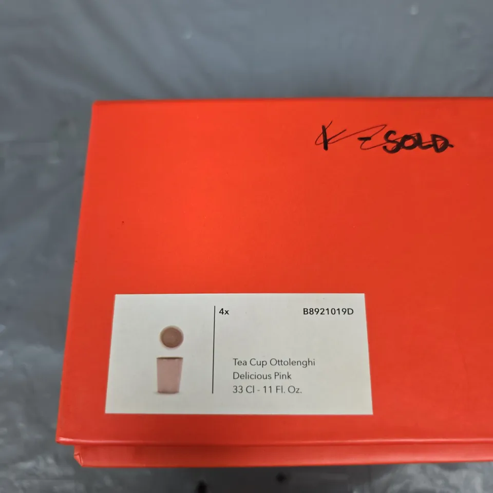 OTTOLENGHI X SERAX TEA CUPS IN DELICIOUS PINK – SET OF 4 (33 CL / 11 OZ)