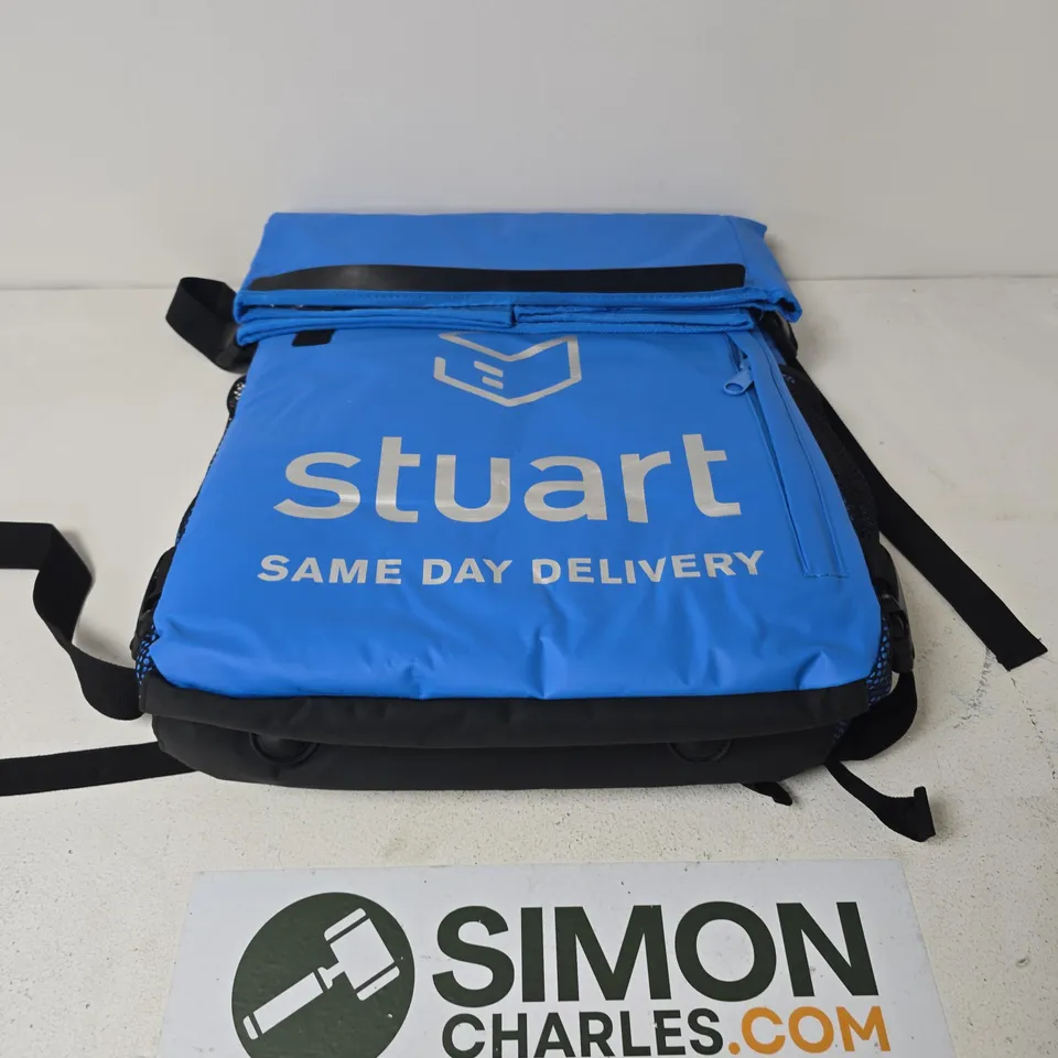 STUART BLUE ROLL TOP TARPAULIN BAG