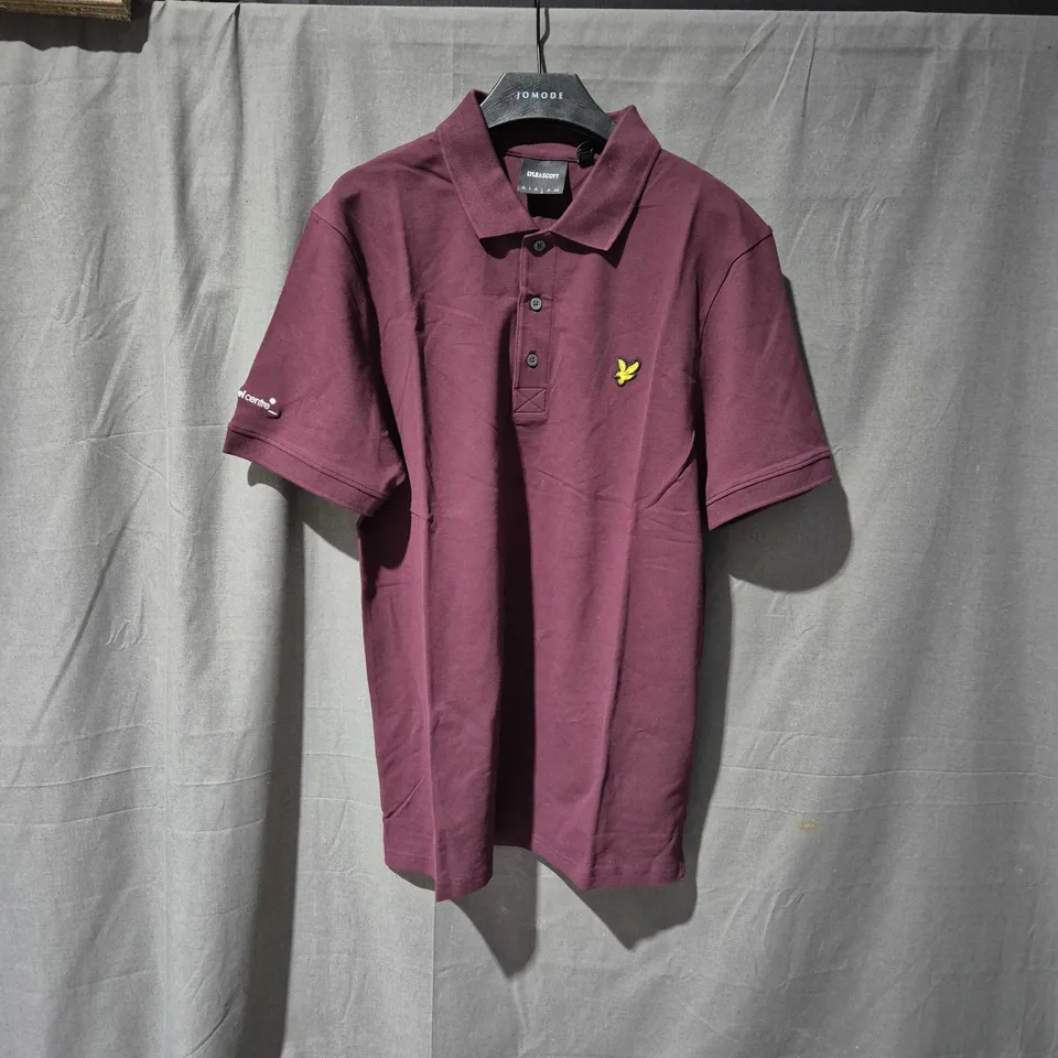 LYLE & SCOTT BURGUNDY POLO SHIRT – MEN'S L