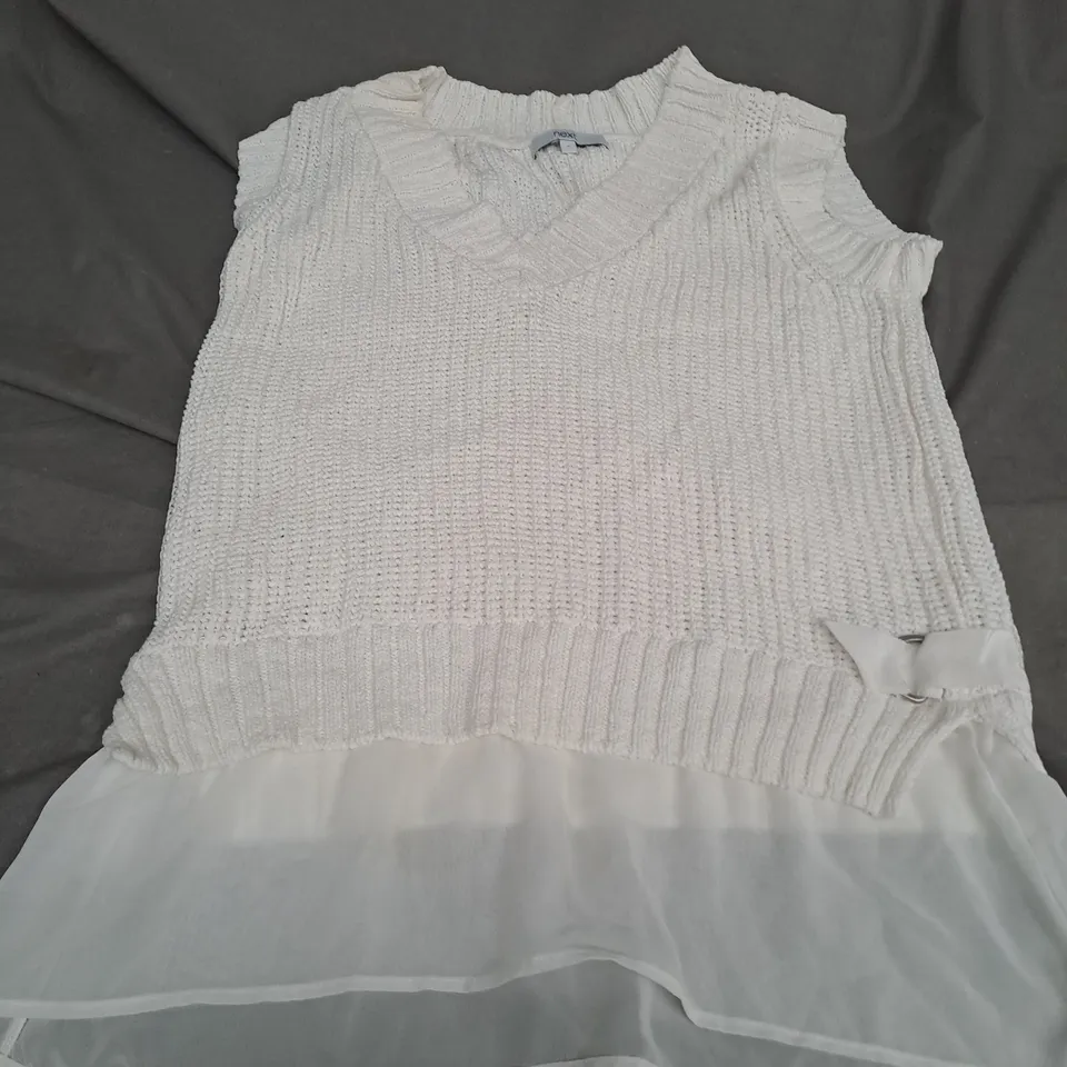 NEXT WHITE SMALL KNITTED OVERSHIRT