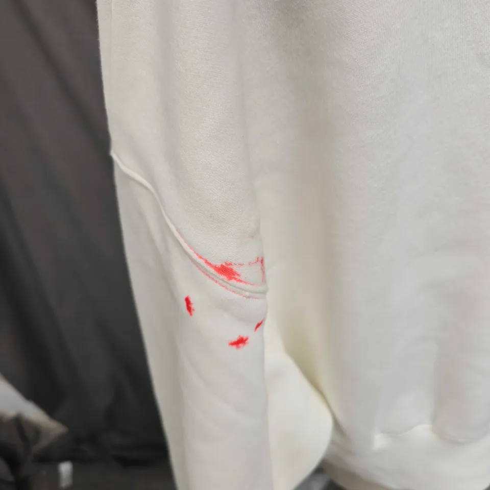 NIKE CROPPED CREW NECK SWEATSHIRT IN CREAM SIZE XS