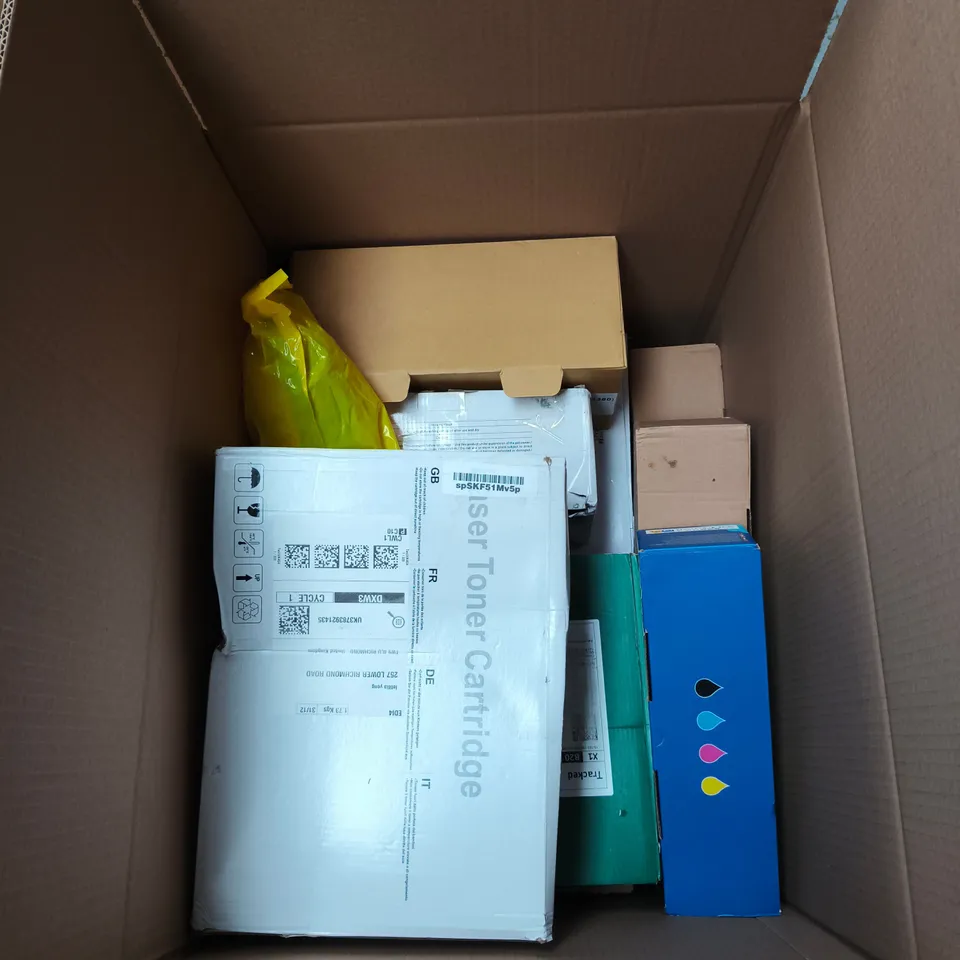 BOX OF APPROXIMATELY 10 ASSORTED PRINTER CARTRIDGE PRODUCTS