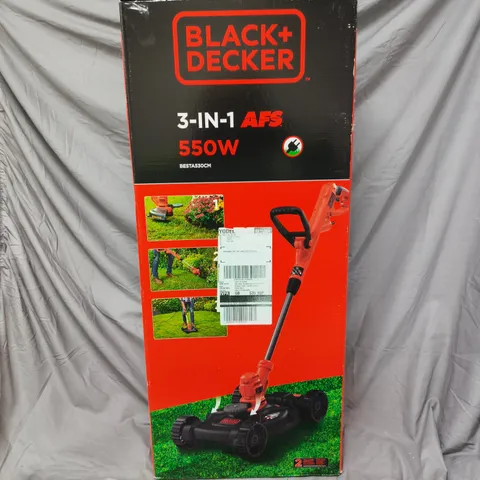 BOXED BLACK & DECKER 550W 3 IN 1 MOWER DECK/STRIMMER - COLLECTION ONLY
