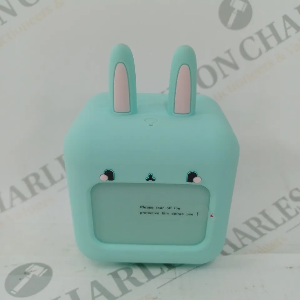 BOXED NAUGHTY RABBIT MUSIC ALARM CLOCK IN PINK