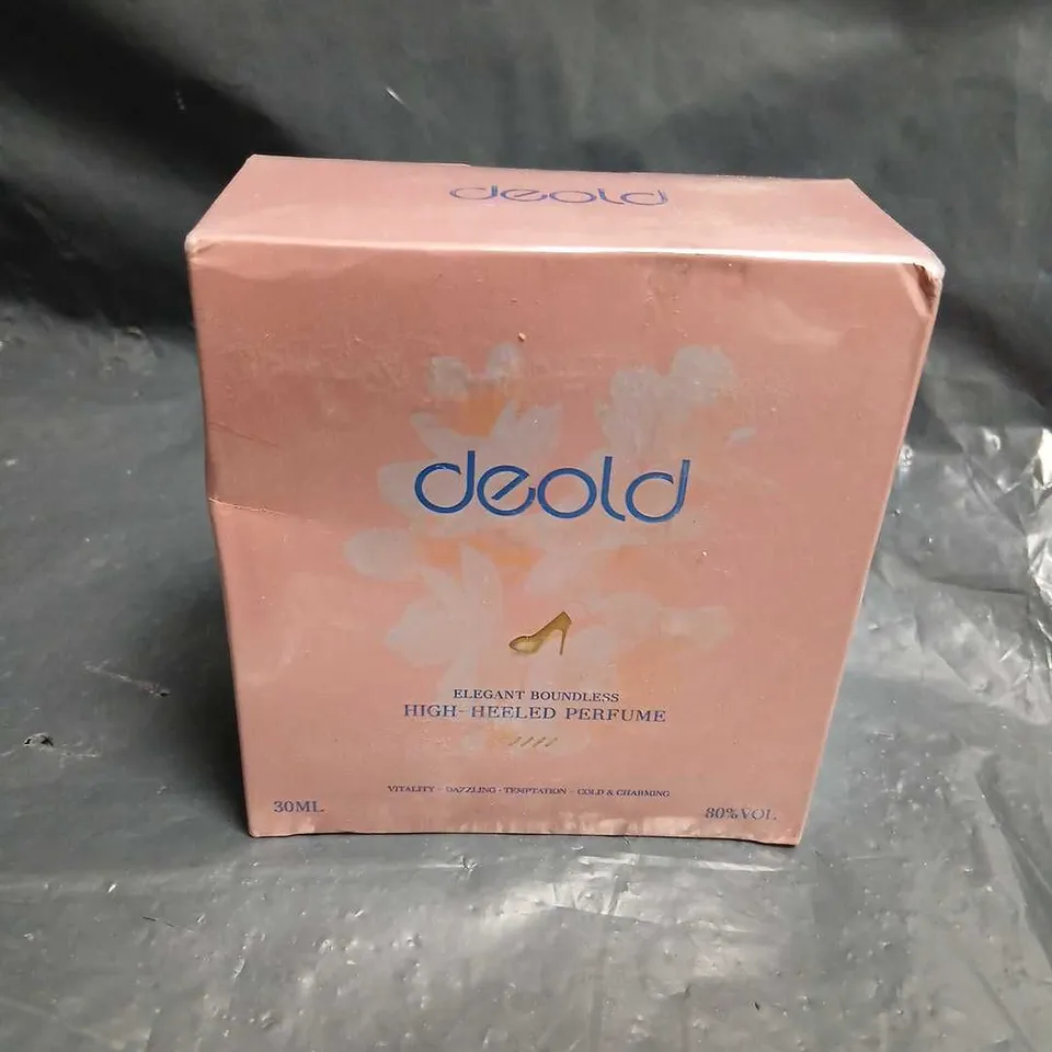BOXED AND SEALED DEOLD ELEGANT BOUNDLESS HIGH HEELED PERFUME 30ML