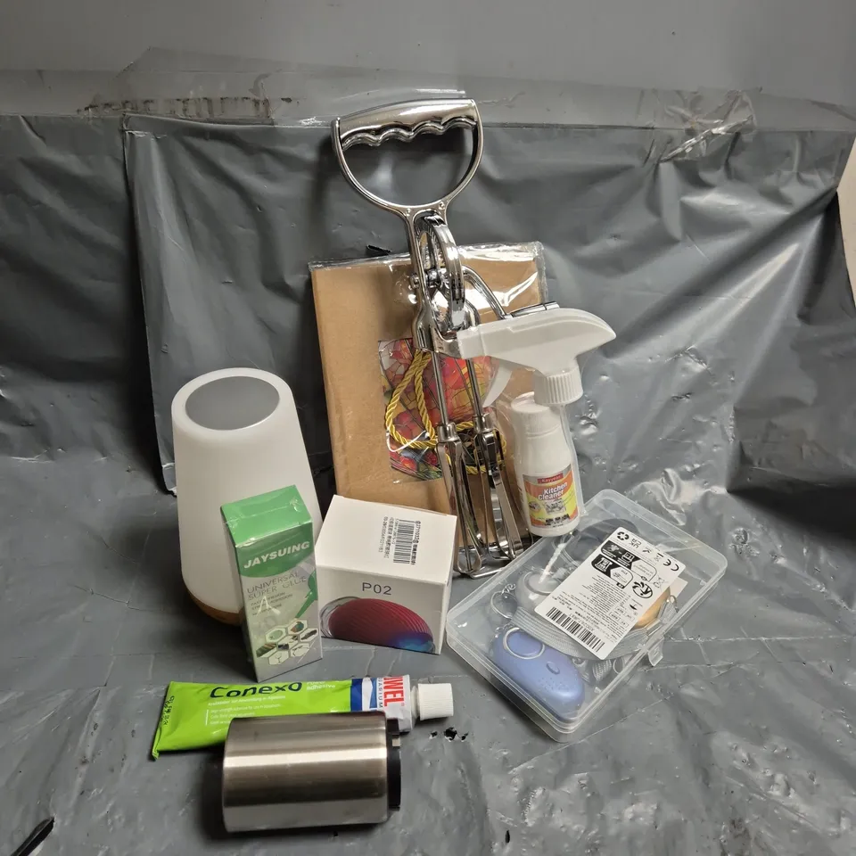 APPROXIMATELY 12 ASSORTED HOUSEHOLD ITEMS TO INCLUDE MIXER, KITCHEN CLEANER, UNIVERSAL SUPER GLUE, ETC