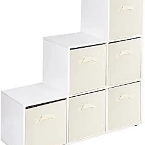 BOXED URBN LIVING 6-CUBE SHELVING UNIT - WHITE (1 BOX)