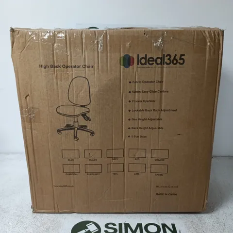 BOXED IDEAL365 HIGH BACK OPERATOR CHAIR