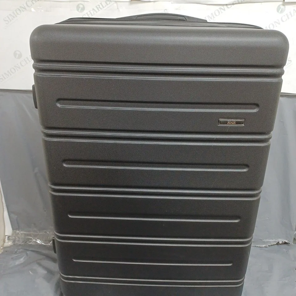 ROCK LISBON LARGE BLACK SUITCASE - COLLECTION ONLY