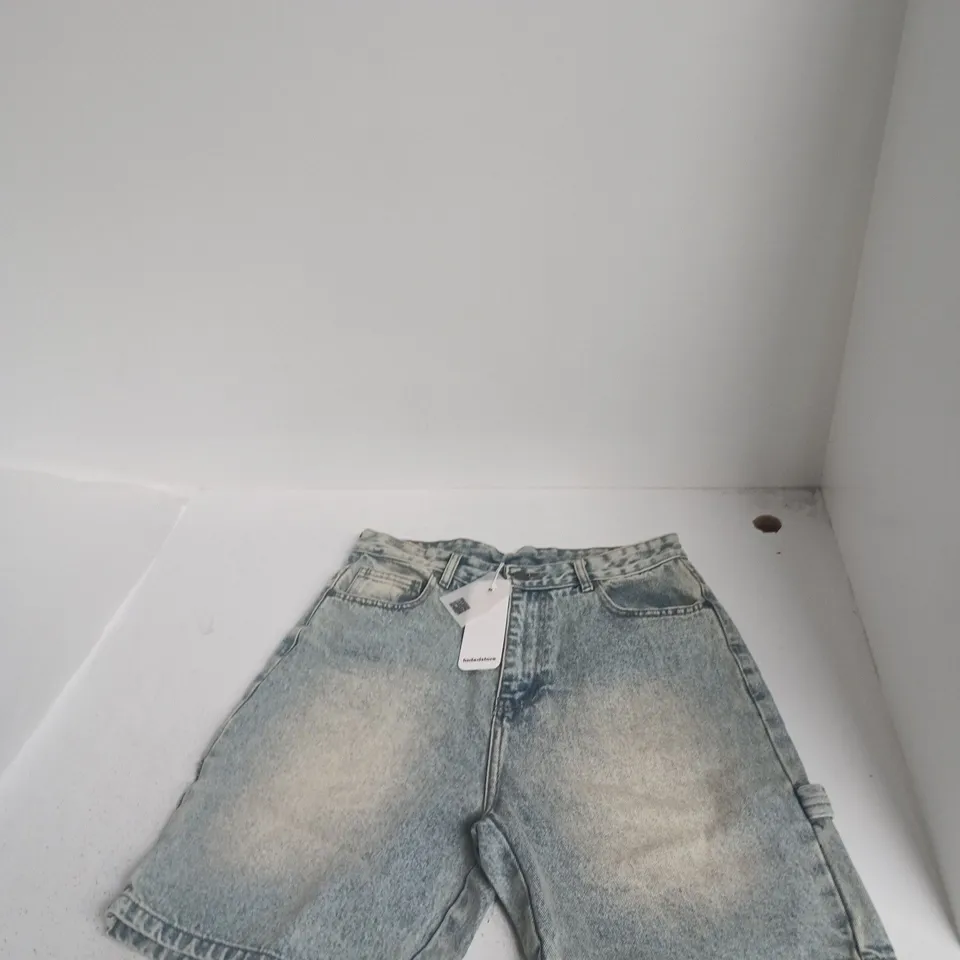 FADEDSTORE CARPENTER DENIM SHORTS – WASHED BLUE, SIZE S
