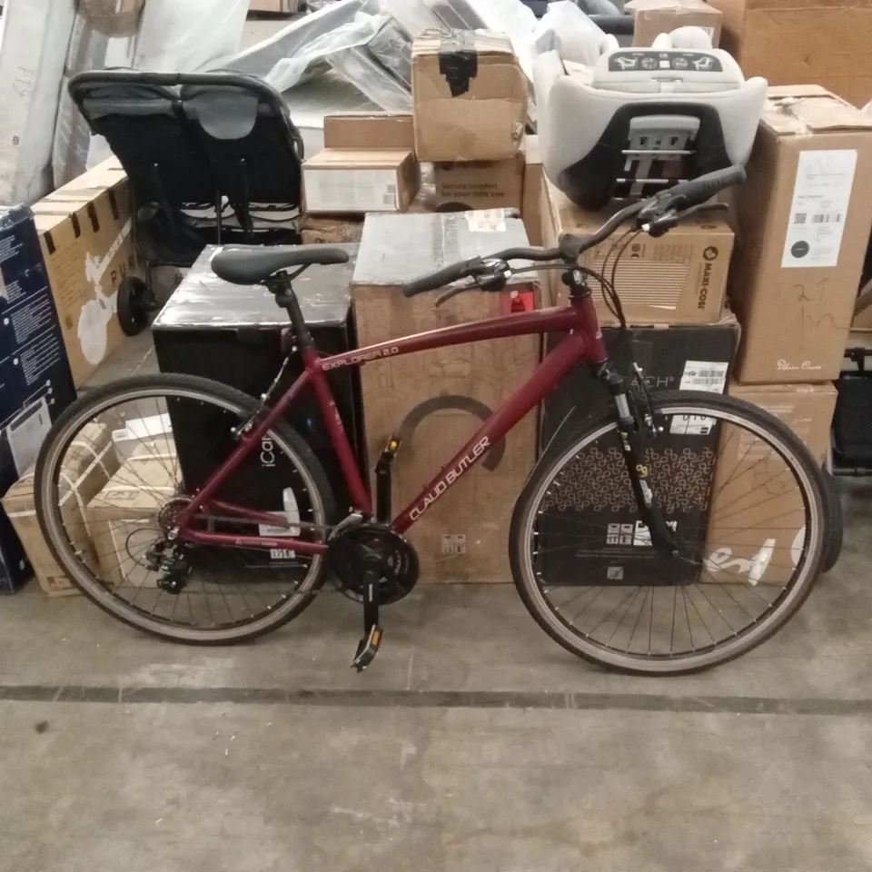 CLAUD BUTLER EXPLORER 2.0 HYBRID BIKE IN RED RRP £399