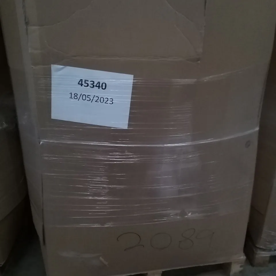 PALLET OF ASSORTED ITEMS INCLUDING PERFECT FILL STRIPED PILLOWS, ANTI-AGING BEAUTY PILLOW, GARDEN HOSE 100FT, INFINITY PILLOW, PREGNANCY PILLOW, ELVIROS MEMORY FOAM CERVICAL PILLOW 