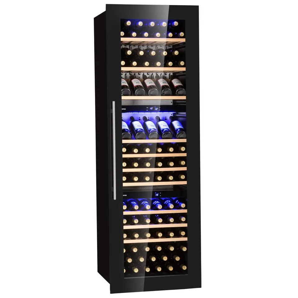 KLARSTEIN VINSIDER 55.5CM 89 BOTTLES BUILT-IN TRIPLE ZONE WINE COOLER BLACK