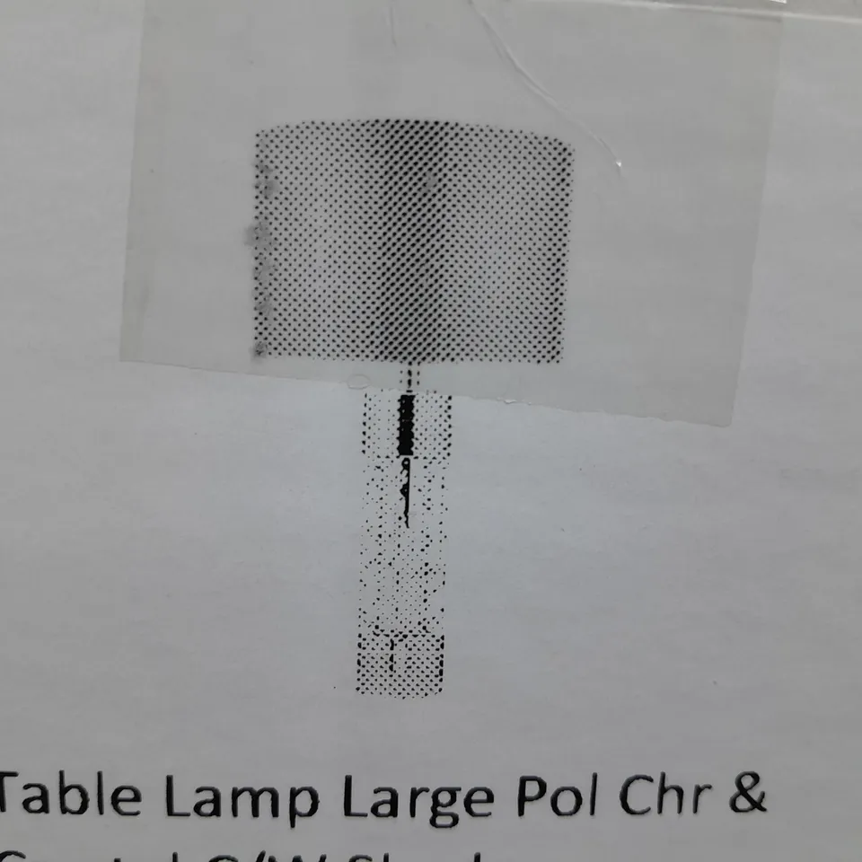 BOXED DAR LIGHTING YALENA TABLE LAMP LARGE POLISHED CHROME & CRYSTAL WITH SHADE 