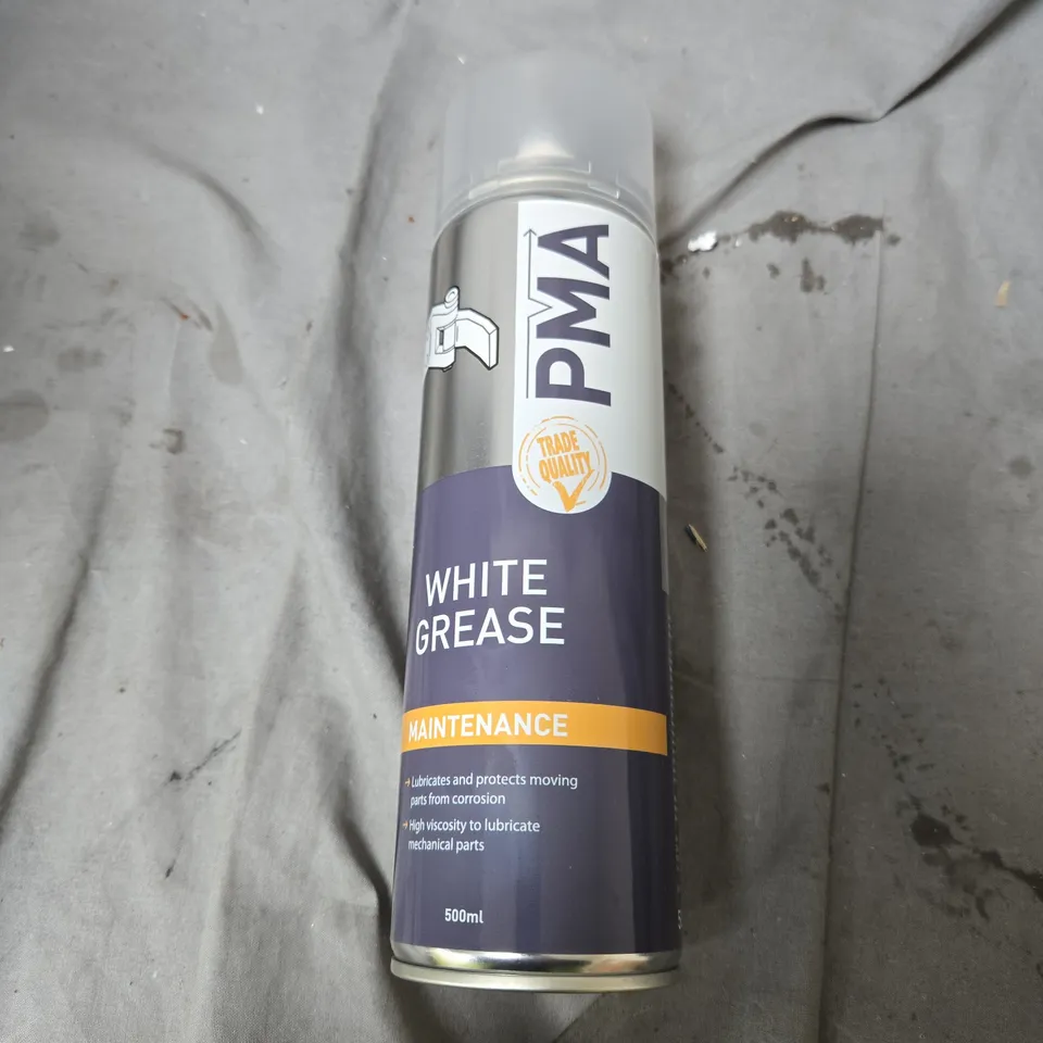 BOX OF APPROXIMATELY 12 X PMA WHITE GREASE MAINTENANCE SPRAY 500ML
