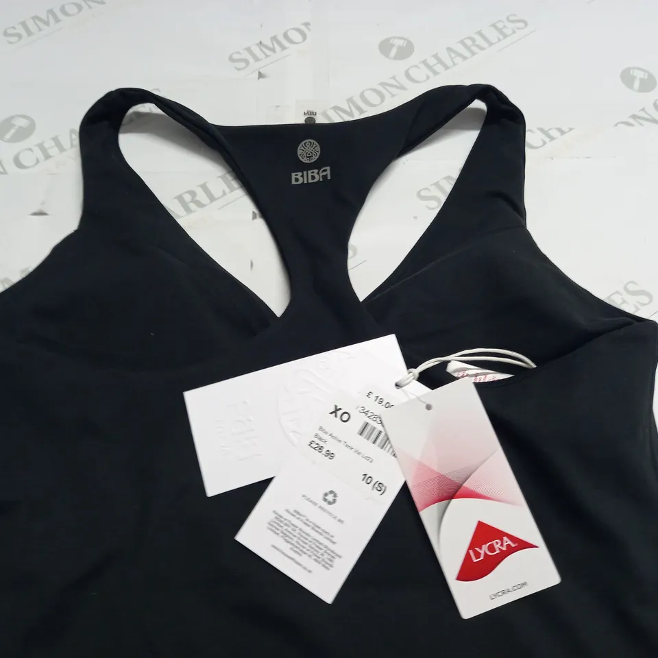 BIBA ACTIVE TANK TOP IN BLACK - 10 (S)