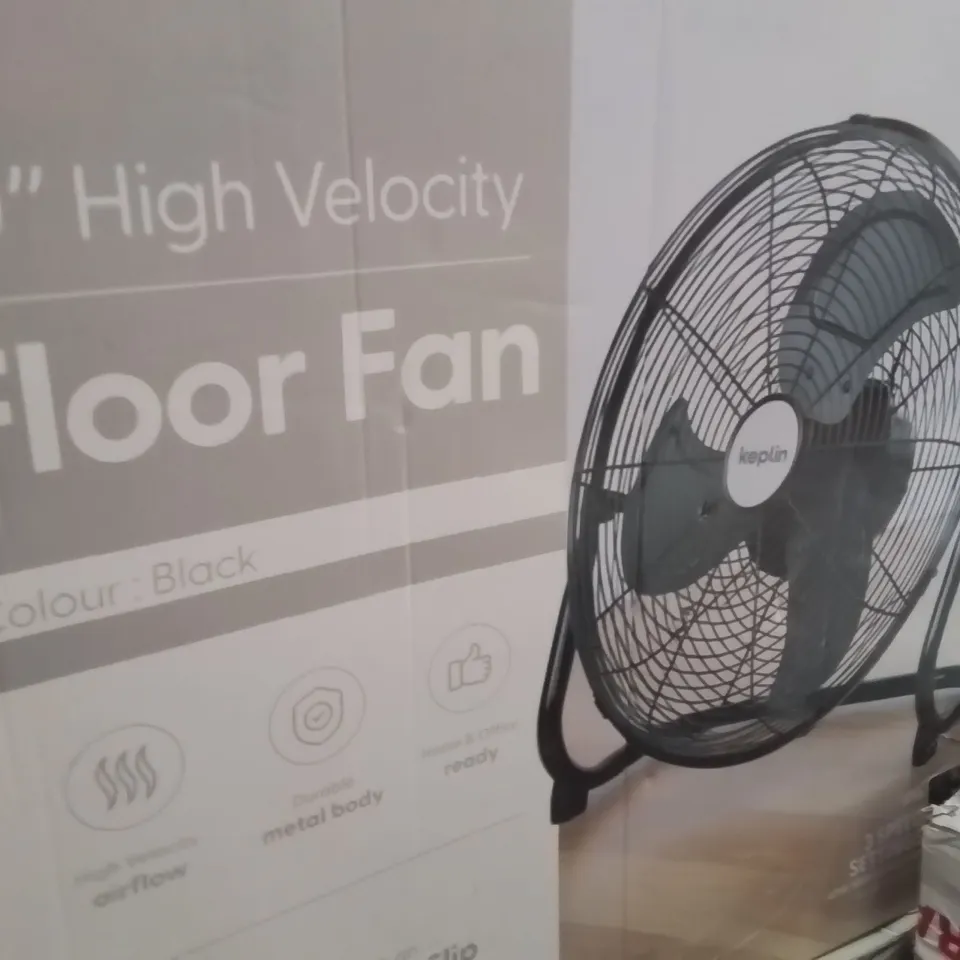 BOXED KEPLIN 20" FLOOR FAN BLACK