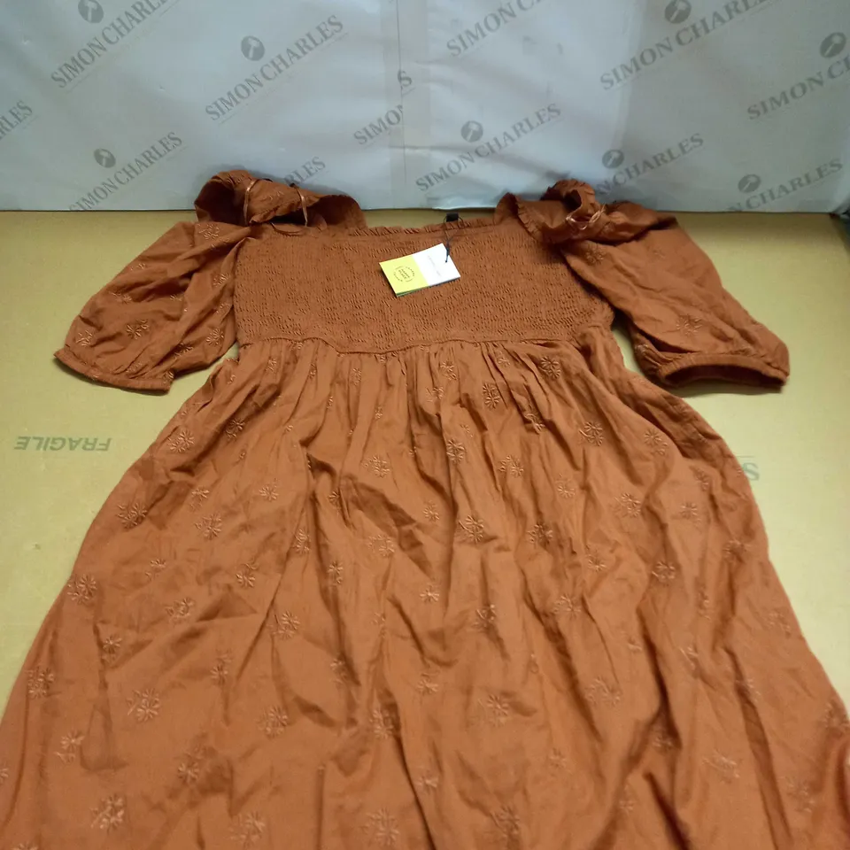 NOBODYS CHILD ELSE EMBROIDERED MIDI DRESS SIZE 14