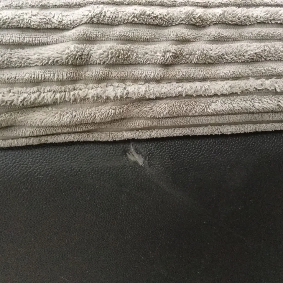 ARMSTRONG FABRIC AND FAUX LEATHER MANUAL RECLINER SOFA