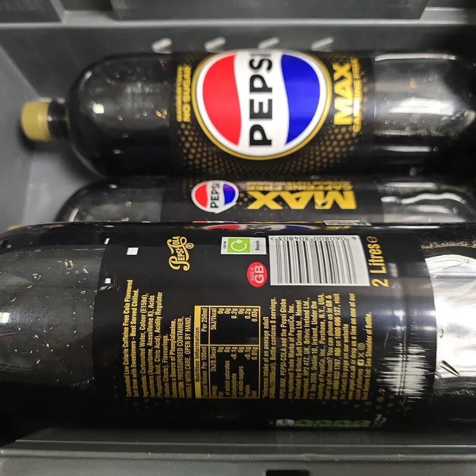 APPROXIMATELY 6 ASSORTED FOOD & DRINK ITEMS TO INCLUDE - PEPSI MAX CAFFENINE FREE , GRIND HOUSE BLEND , RAVE MEGA BREW BREAKFAST BLEND ETC