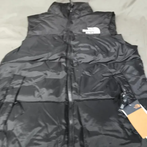 THE NORTH FACE BLACK PUFFER GILET VEST - SIZE L