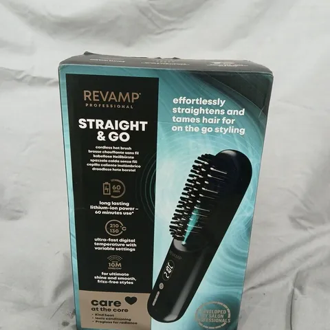 REVAMP PROFESSIONAL STRAIGHT & GO CORDLESS HOT BRUSH – BOXED