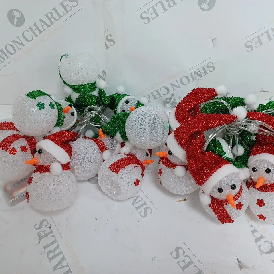 HOME REFLECTIONS 10 WARM WHITE LED SNOWMAN LIGHTS