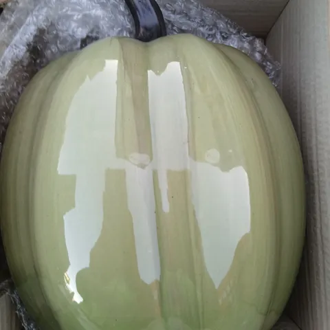 TWO GISELA GRAHAM GREEN PUMPKIN – DECORATIVE