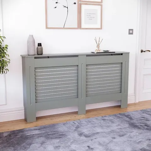 BOXED VIDA MILTON RADIATOR COVER, LARGE - GREY (1 BOX)