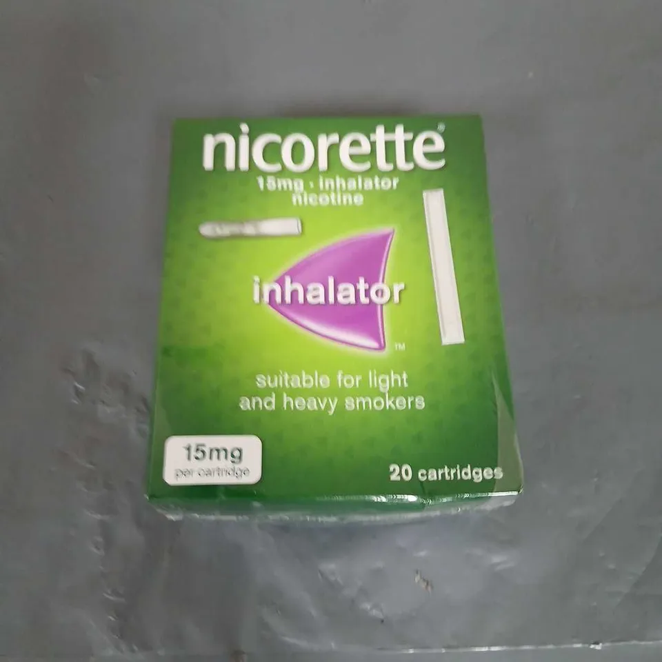 SIX NICORETTE INHALATOR CARTRIDGES – 15 MG, 20 CARTRIDGES