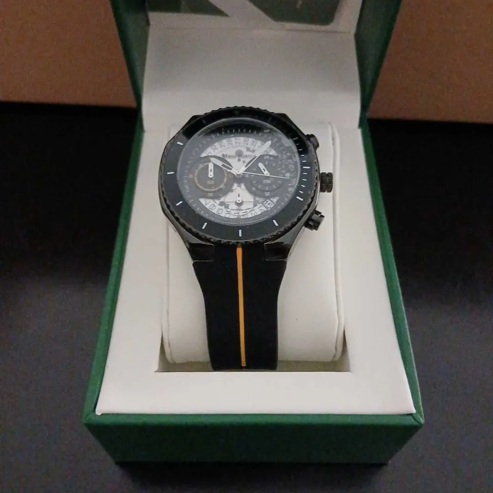 MANN EGERTON RAPTOR BLACK WHITE WATCH – SKELETON CHRONOGRAPH