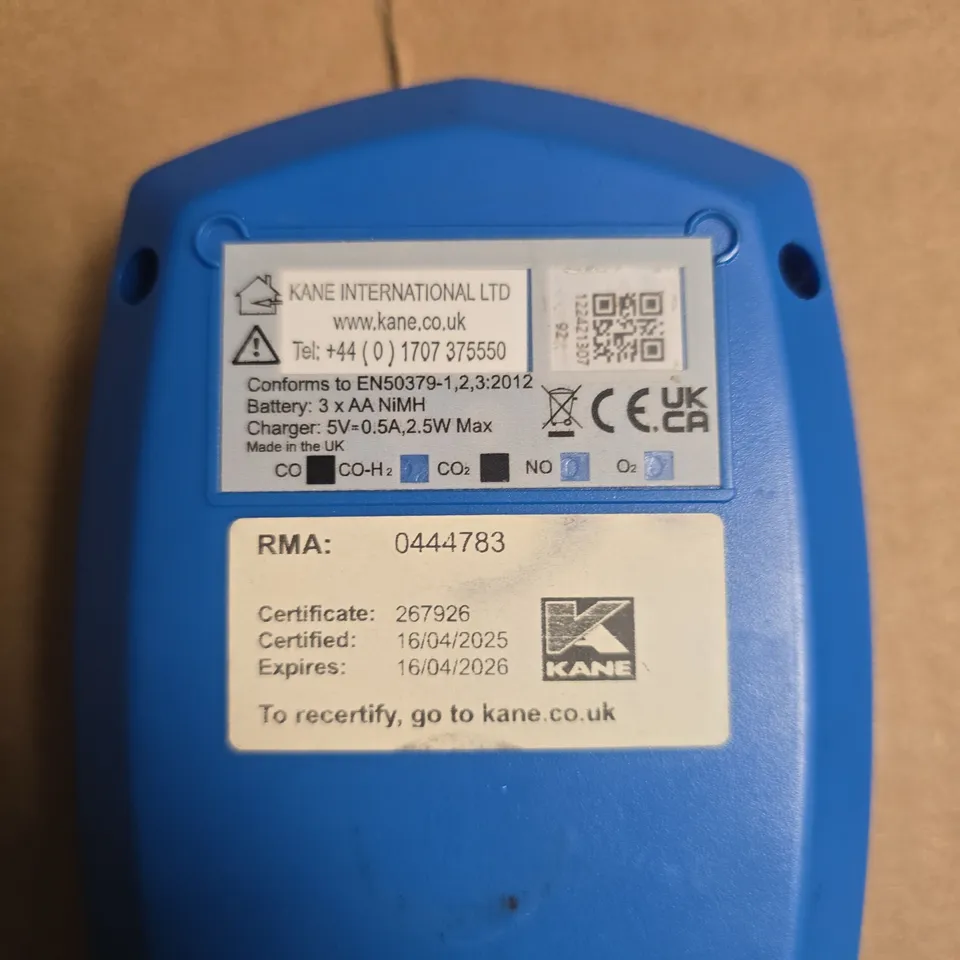 KANE K-458S PORTABLE GAS MONITOR (BLUE)