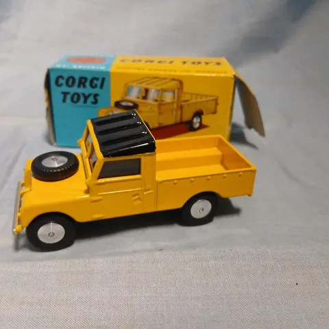 CORCI TOYS LAND ROVER TOY TRUCK 406 – YELLOW WITH SPARE WHEEL