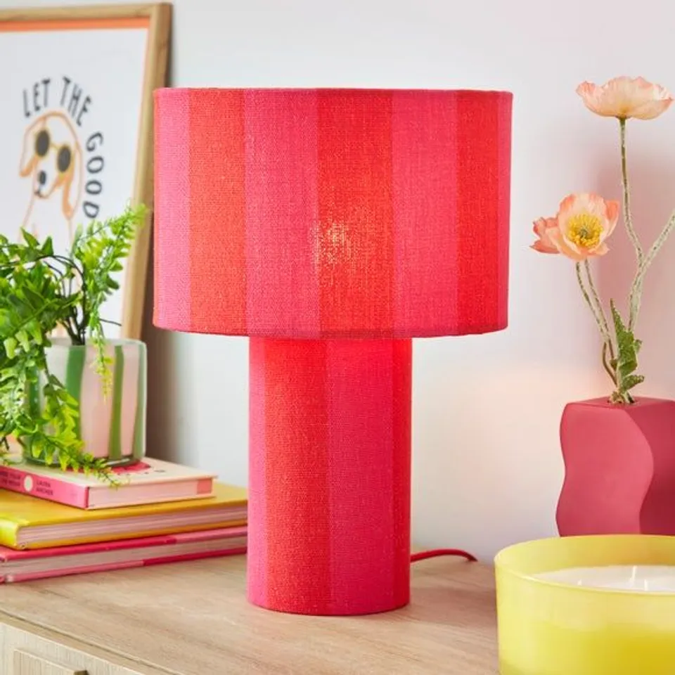 BOXED BEATRICE TABLE LAMP - UMBER PINK (1 BOX)