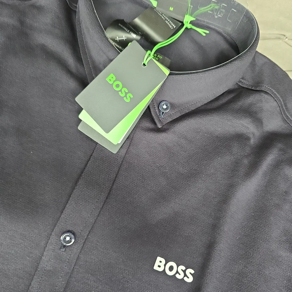HUGO BOSS STRETCH SHIRT IN BLACK - MEDIUM