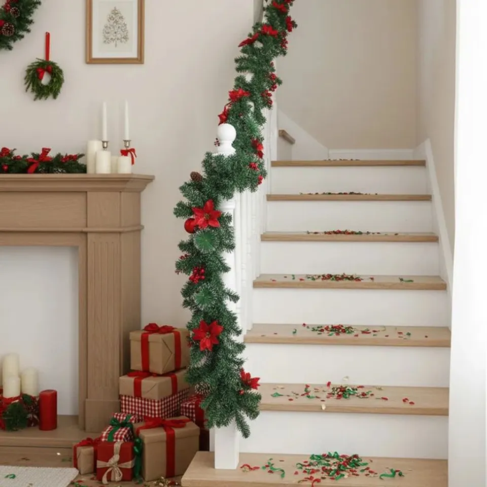 BOXED 270CM CHRISTMAS GARLAND (1 BOX)