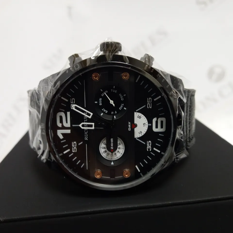 RUCKSTUHL CHRONOGRAPH LEATHER STRAP WATCH RRP £560