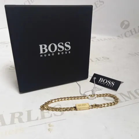 BOSS CHAIN LOGO BRACELET GOLD