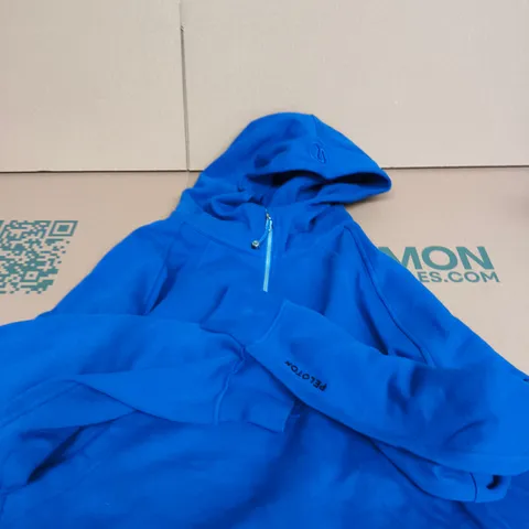 PELOTON BLUE HOODED ZIP SWEATSHIRT – UK XL 