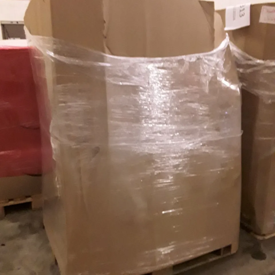 PALLET OF ASSORTED PRODUCTS INCLUDING DUPRAY STEAM CLEANER, BAMBOO BATHROOM TROLLEY, GREEN CHRISTMAS TREE, LED CEILING FAN LIGHT, FOLDING HAND TROLLEY