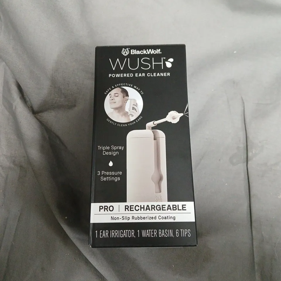 BLACKWOLF WUSH POWERED EAR CLEANER - PRO RECHARGEABLE (BOXED)