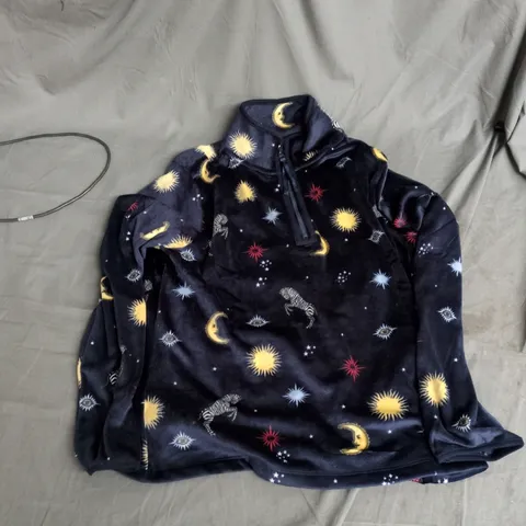 CHELSEA PEERS NAVY CELESTIAL PRINT ZIP HOODIE AND PANTS  – UK 10 (SMALL)