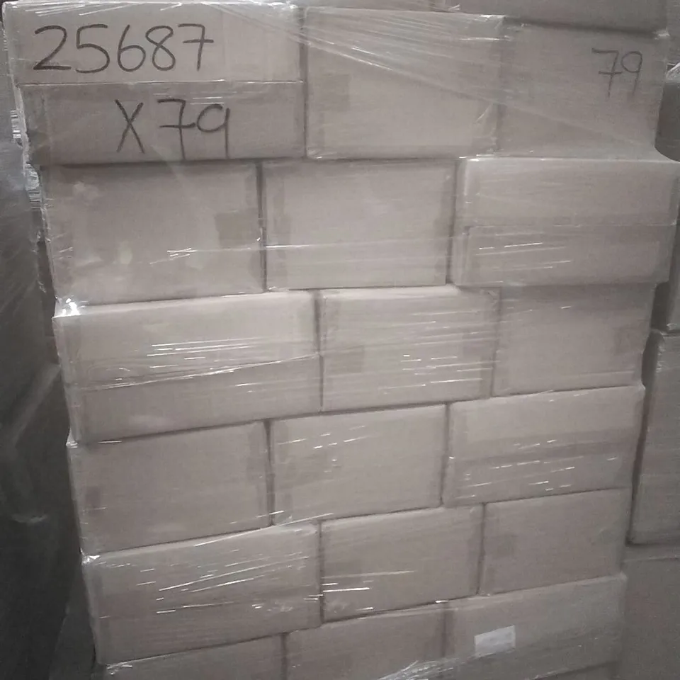 A PALLET CONTAINING APPROXIMATELY 70 EURO PAIR OF TEARDROP TOUCH TABLE LAMP CHROME DUSKY PINK SHADE