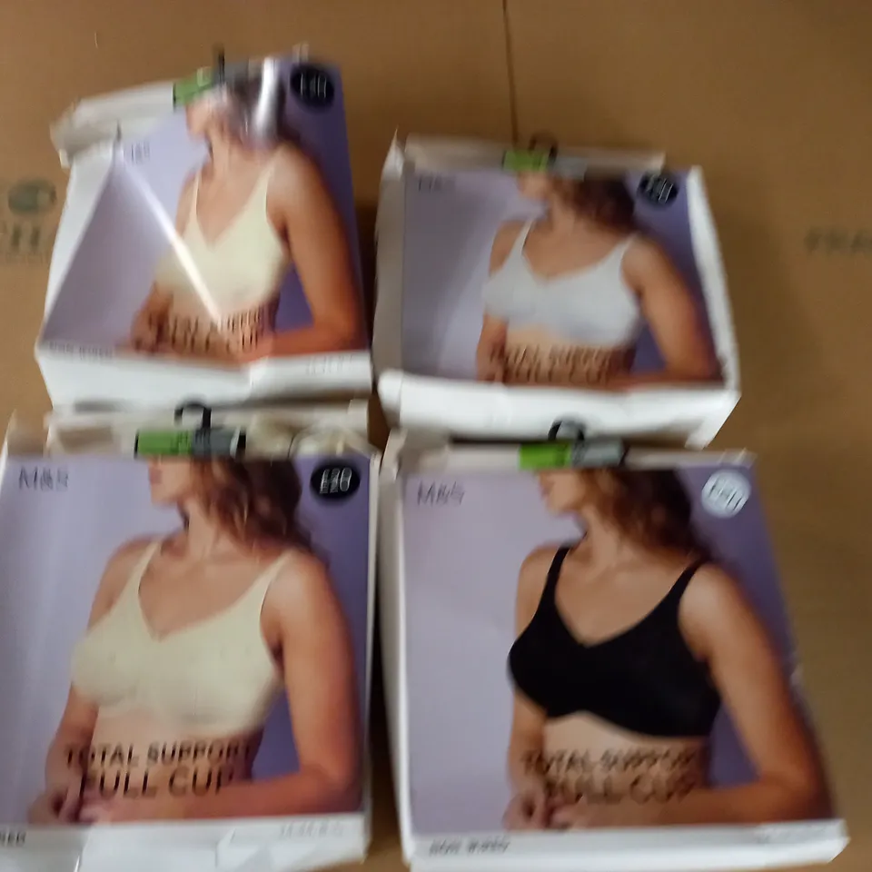 LOT OF 4 M&S TOTAL SUPPORT FULL CUP BRAS - ALL 34 DD