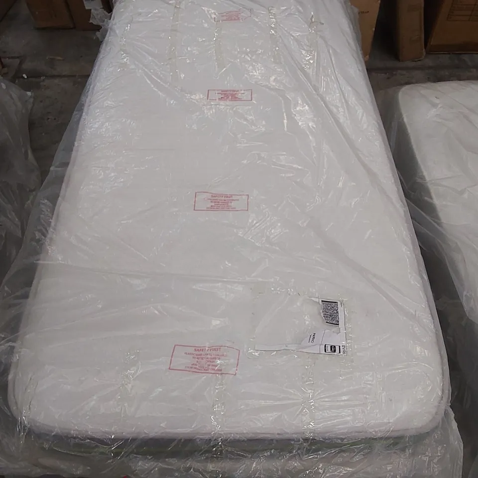 QUALITY BAGGED 3FT SINGLE HYBRID FIBRE FOAM OPEN COIL MATTRESS 