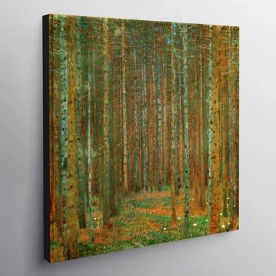 PINE FOREST BY GUSTAV KLIMT - WRAPPED CANVAS PAINTING
