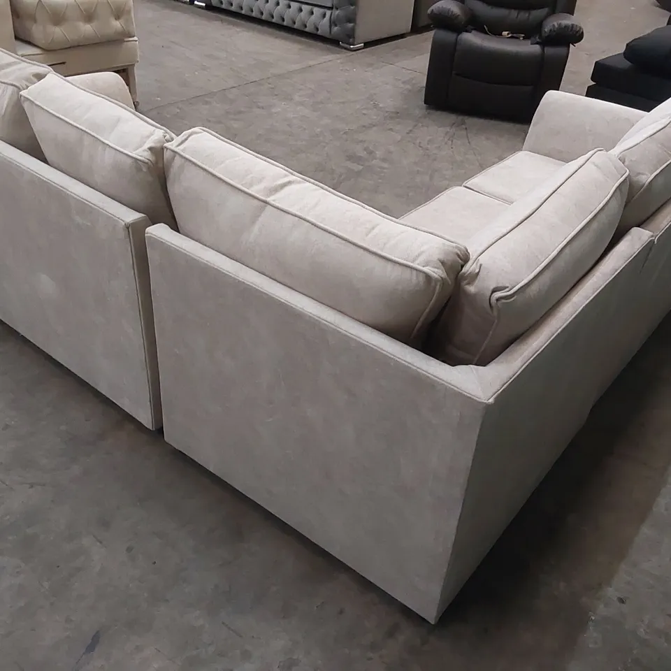 QUALITY DESIGNER CHISWICK SOFT VELVET UPHOLSTERED CORNER SOFA 