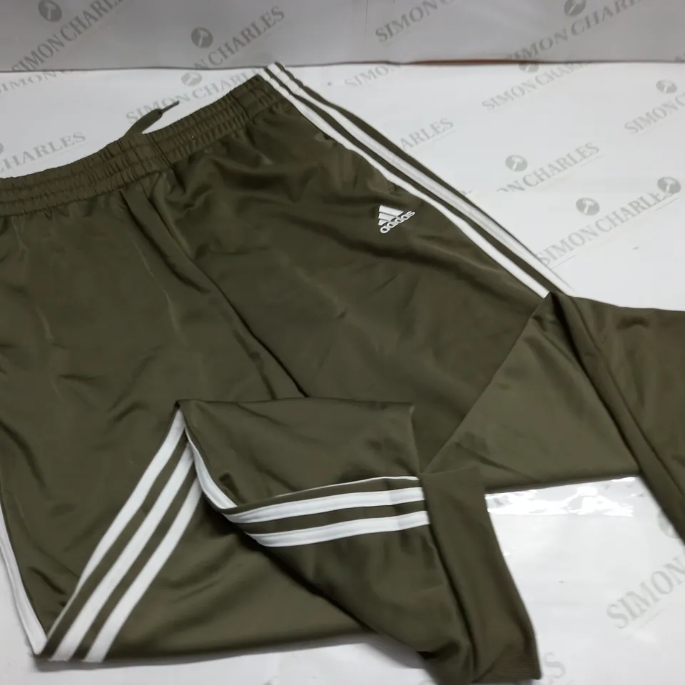 ADIDAS GREEN TRACK PANTS - UK L