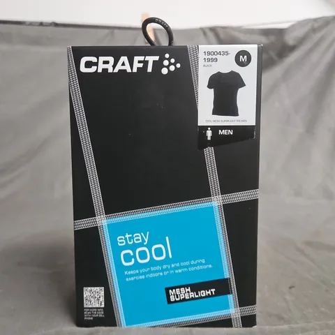 CRAFT MESH SUPERLIGHT MEN'S T-SHIRT – BLACK, SIZE M (BOXED)